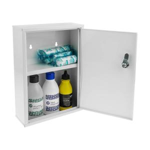 Wall Mount First Aid Items Cabinet Steel Medicine Lock Box