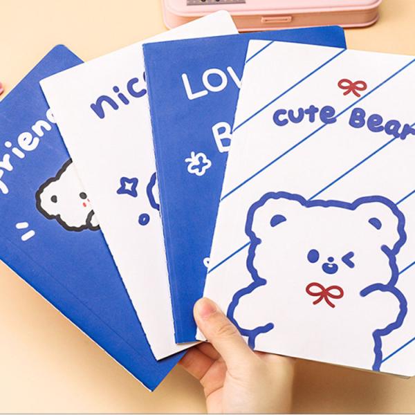 Kawaii Cartoon Little Bear Notebook A5 Size No Adhesive Perfect for Stationery Lovers