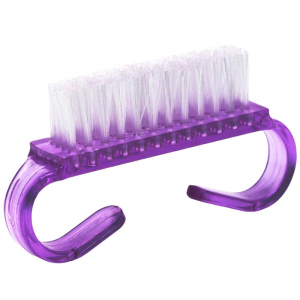 Plastic Handle Nail Brush with Four Rows of Nylon Bristles Easy to and Effective