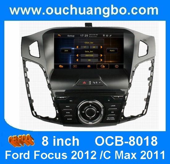 Ouchuangbo one din 8 inch car auto radio for Ford Focus 2012 with 3D RDS