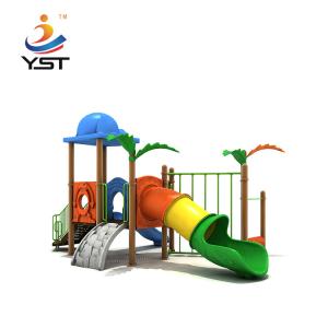 China Galvanized Pipe Kids Playground Slide Plastic Playground Slide 370cm on sale