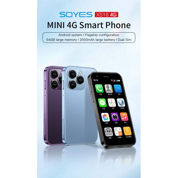 XS16 MTK6737 4G Mini Smartphone IPS Screen Rear Camera 3 Inch Mobile Phone 2+16GB