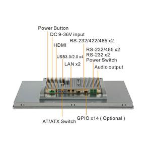 300cd/m2 1920x1080 Fanless Cordless Motherboard PC