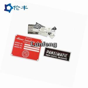 Pantone Stainless Steel Nameplate 3M Adhesive Aluminum Laser Cut Metal Name
