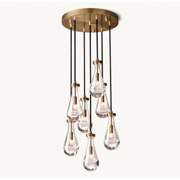 Buy Dining Room Crystal Chandelier Ceiling Light Rain Round Chandelier 60'' at wholesale prices
