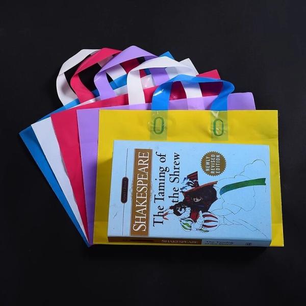 Houseables Plastic Retail Bags, Merchandise Bag, Handle Apparel Handy Bags Wine Gift Pp all carrying needs Bag