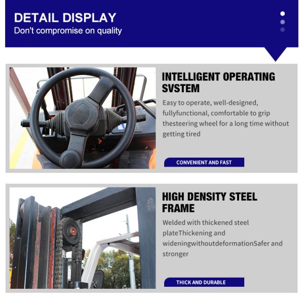 3Ton CE Farm Battery Forklift Warehouse Workshop 4 Wheel Mini Electric Forklift