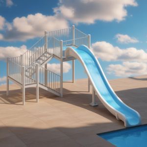 High-Speed Water Slide Fiberglass Material Residential Hotels Parks Swimming