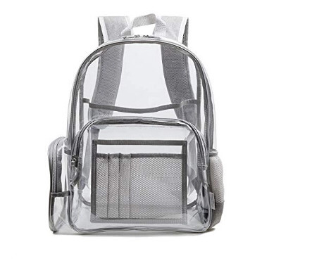 Buy Clear PVC Fashionable Travel Backpacks Water Resistant OEM ODM Acceptable at wholesale prices