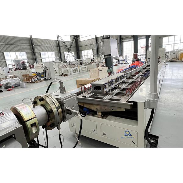 Double Screw Counter Rotating Conical Twin Screw WPC Door Frame Manufacturing Machine