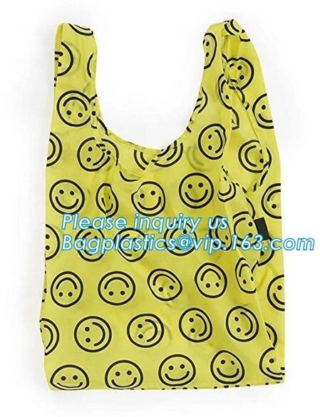 Supermarket polyester foldable non-woven bags fabric grocery shopping bag with