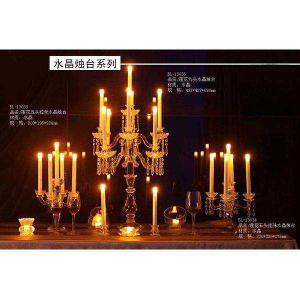 Crystal Candle Holder with LED Candlelight