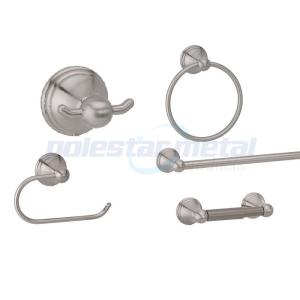 6-1/4" Width Zamak 32500 Series Collection Satin Nickel Towel Ring