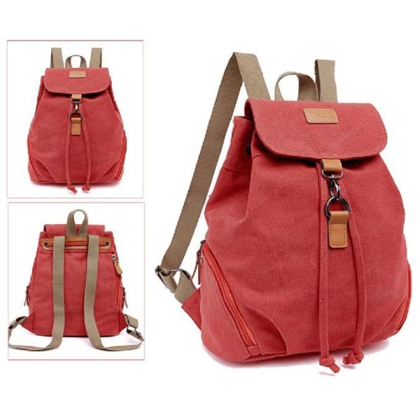 Buy Girls Casual Drawstring Canvas Backpack With Adjustable Straps at wholesale prices