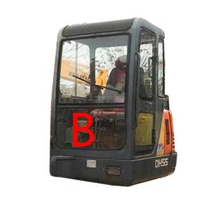 DAEWOO DH55 Excavator Windshield Front Glass Tempered