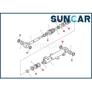 878000376 Komatsu Boom Cylinder Oil Seal Gasket Kit PC07-2 Model Inner Repair Service Kit
