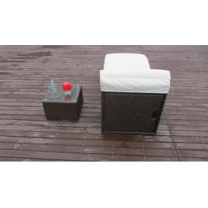 Adjustable Resin Wicker Lounge Chair Set , Beach Chaise Lounge