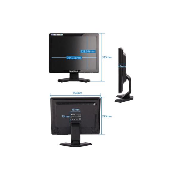 1024x768 15" Cctv Display Monitor