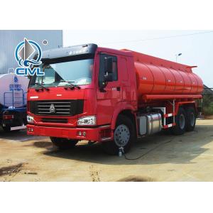 Large Liquid Tanker Truck , Sinotruk Howo7 Oil Tank Truck 20 - 25m3 With Pipe