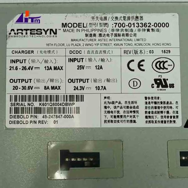 Diebold Power Supply DCDC 24V 400W 49-247847-000A 49247847000A