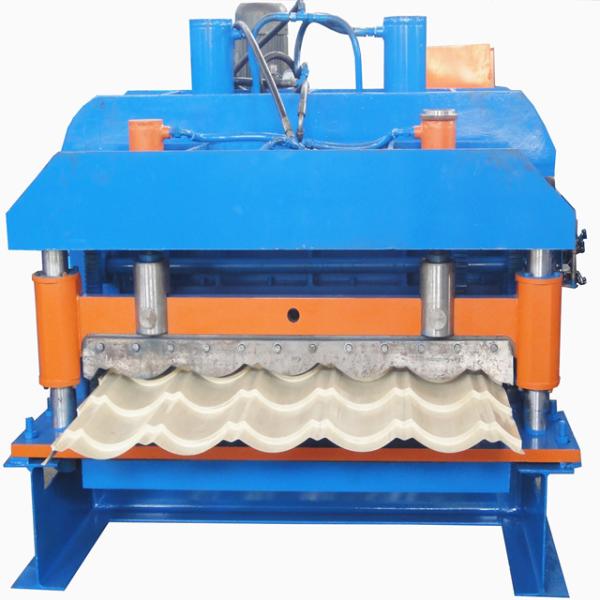 Buy 640mm Glazed Steptile Ppgl Roof Tile Roll Forming Machine at wholesale prices