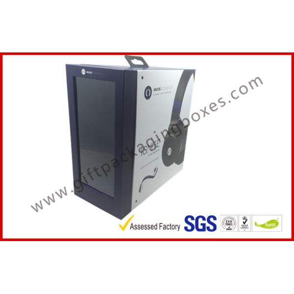 Customized Electronics Packaging Box / Headset Box With Kraft Chipboard