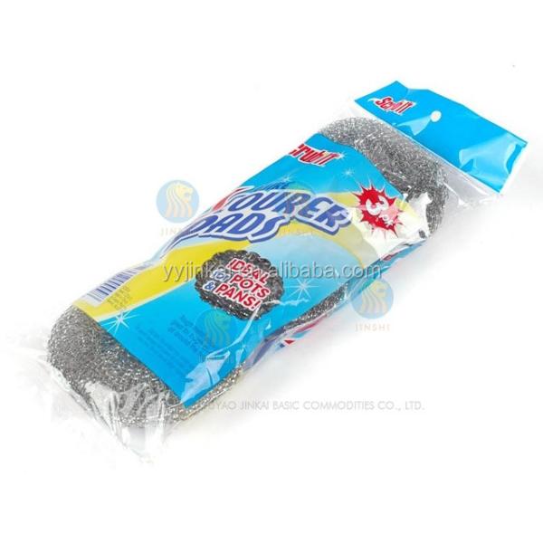 50G*10pcs Big Pack Zinc Coated Scrubber/Galvanize Wire Mesh Pot Scourer / Scouring Pad for Kitchen Pot Cleaning