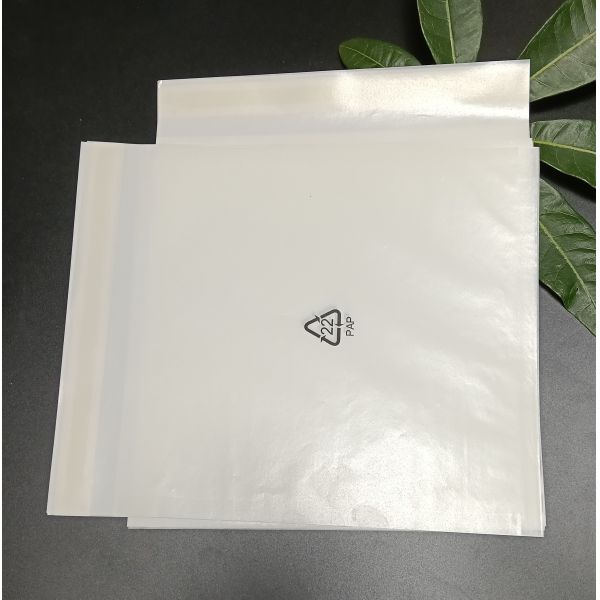 Three-Side Seal White Glassine Paper Bags With Recyclable Logo Eco-Friendly Food-Grade Packaging For Dry Foods And Crafts