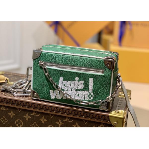 Mini Soft Trunk Chain Bag Monogram Carvas And Leather Luxury Cross-Body Bag