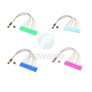 Multimode OM4 MPO To SC Fan Out Fiber Optic Cable 0.9mm mtp fanout