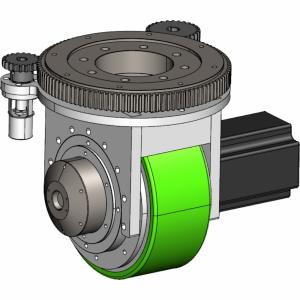 3T AGV Automatic Driving Heavy Duty Robot Wheels With DC Motor Controller