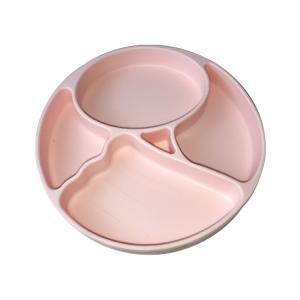 Kids Baby Feeding Silicone Plate Set With Dividers Bpa Free
