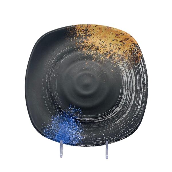 Buy 10.8'' Restaurant Square Melamine Dinner Plates Dinnerware Galaxy Pattern at wholesale prices