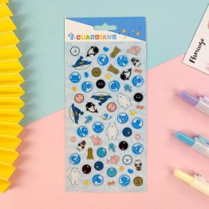 UV Transparent 3d Epoxy Stickers Sprinkle Gold Cartoon Character Stickers