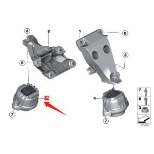 22116856184 Engine Gearbox Mount , 330i 430i Bmw Engine Mount