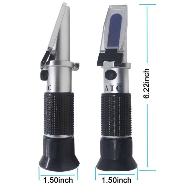 0-40% Brix Alcohol 0-25% Wine Sugar Refractometer OEM/ODM Dual Scale Portable With ATC