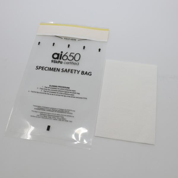 Buy Transparent 95kpa Medical Biohazard Specimen Bag For Transport Packaging at wholesale prices