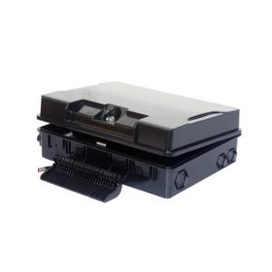 24 Core Black Fiber Optic Distribution Box Pole Installation PC ABS SMC