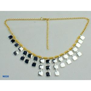 2012 Fashion Women's Tin Alloy Electroplated Jewelry Mixed Metal Necklace for