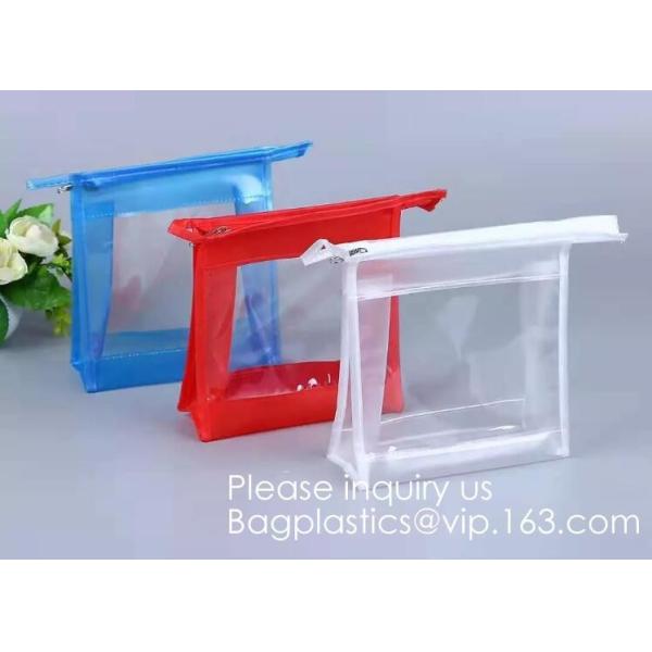 Waterproof Matte Sliding Zipper Pvc Eva Bag With Logo Printing,Eco-friendly Heat Seal Frosted EVA Cosmetic Bags With Sna