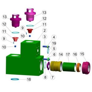 EWECO E-800 mud pump fluid end module, liners, pistons, valevs same as