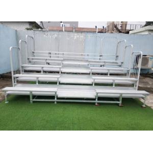 China Outdoor Aluminum Permanent Grandstands 203mm Riser Height With Double Decks on sale