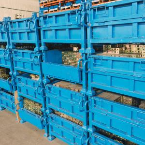 Grid Material Metal Pallet Crate Folding Mesh Container Customized