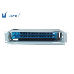 Modular Design 24 Port SC Fiber Patch Panel Cold Roll Steel With 2pcs Splice