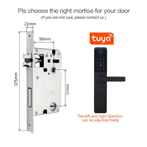 CE Certificate Wifi Smart Lock Outdoor Smart Door Lock With Semiconductor Sensor