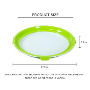 Round Reusable Stackable Food Trays BPA Free With Elastic Lid