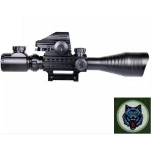 4-16x50EG Illuminated Hunting Scope With Tactical 4 Reticle Red Dot Sight And
