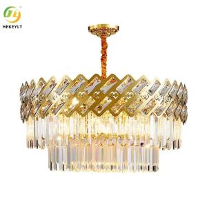 China LED Gold K9 Crystal Hanging Ceiling Light Modern Crystal Chandeliers on sale