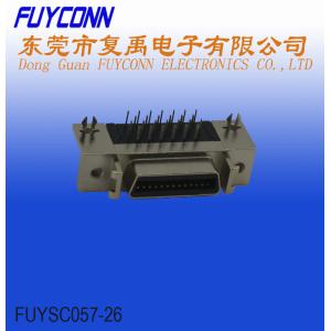 Quality 50 pin SCSI Connector 90 degree PCB Type Zinc Alloy Nickel Plated for sale