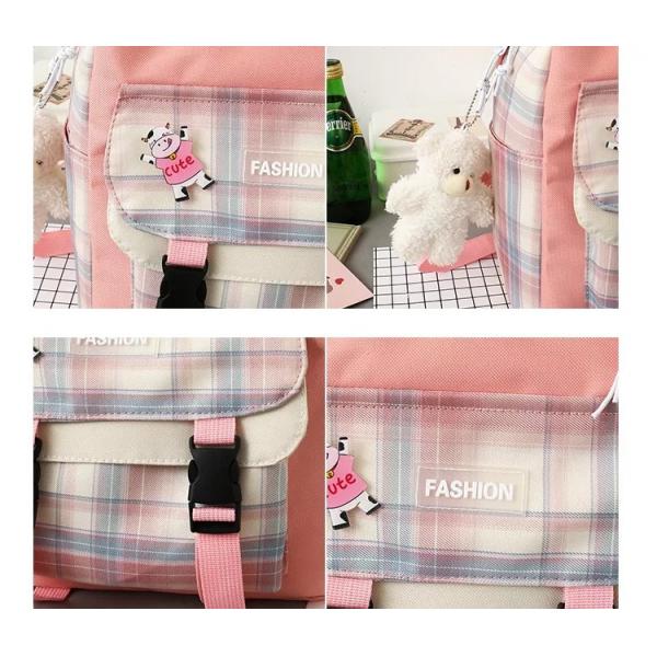 Purple Women Backpack Set Waterproof Aesthetic Backpack Set For Girls Students